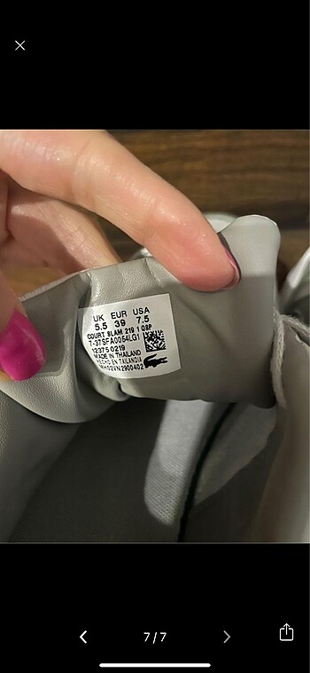 39 Beden yeşil Renk Lacoste ayakkabı