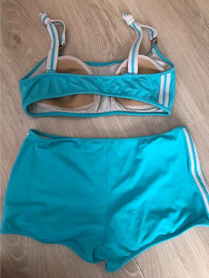 Turkuaz Mini Bantlı Kadın Mayo - Görsel 2