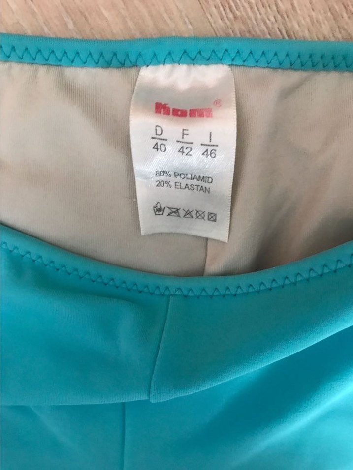 Turkuaz Mini Bantlı Kadın Mayo - Görsel 3