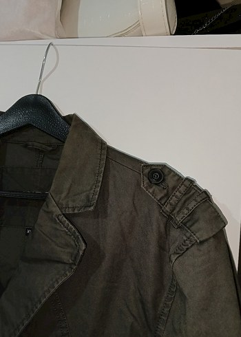 Gri Erkek Keten Düğmeli Ceket - Görsel 6