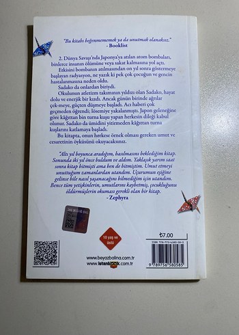 Sadako ve Kağıttan Bin Turna Kuşu - Eleanor Coerr - Görsel 2