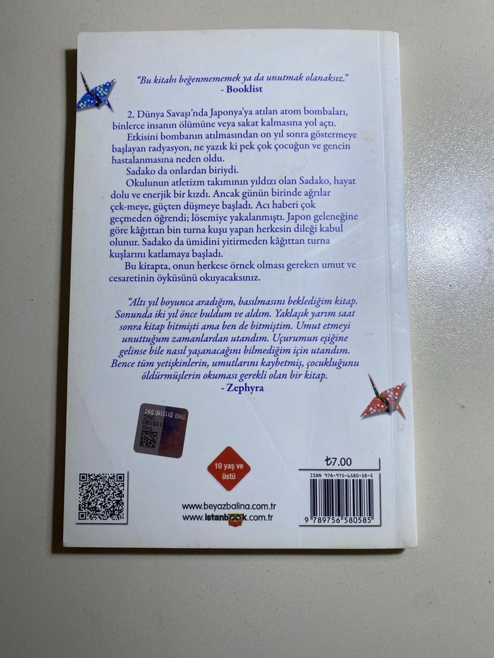 Sadako ve Kağıttan Bin Turna Kuşu - Eleanor Coerr - Görsel 2