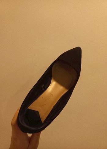 Siyah Minimalist Kadın Topuklu Ayakkabı - Görsel 2