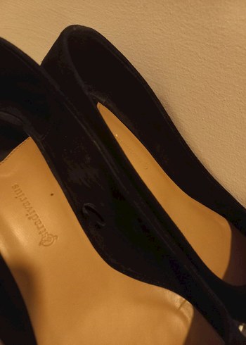 Siyah Minimalist Kadın Topuklu Ayakkabı - Görsel 6