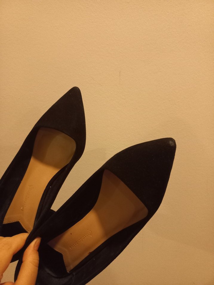 Siyah Minimalist Kadın Topuklu Ayakkabı - Görsel 4