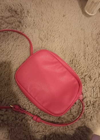 Pembe Deri Kadın Çapraz Çanta - Görsel 3