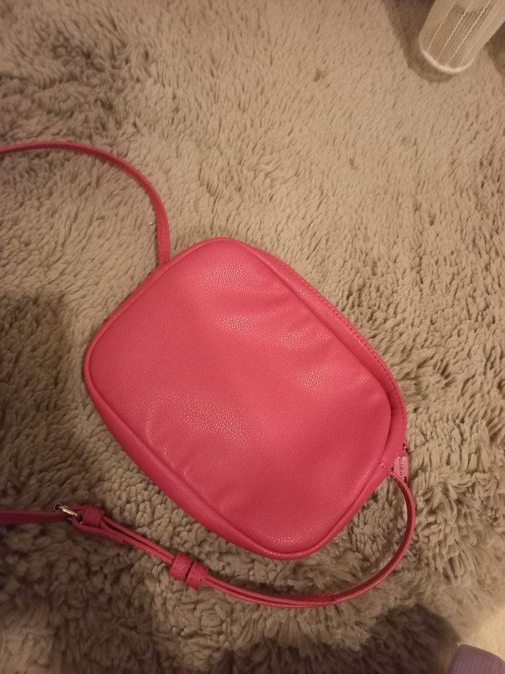 Pembe Deri Kadın Çapraz Çanta - Görsel 3