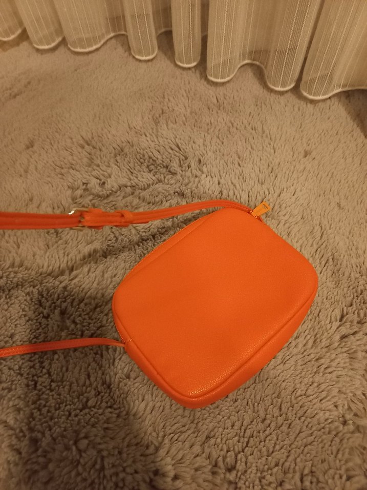 Turuncu Kadın Deri Omuz Çantası - Görsel 2