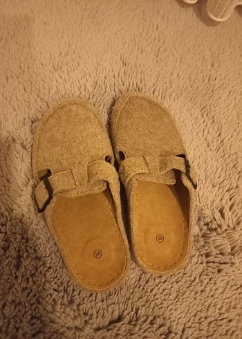 Ev Terliği,Kemerli Kadın Süet Terlik. - Görsel 3