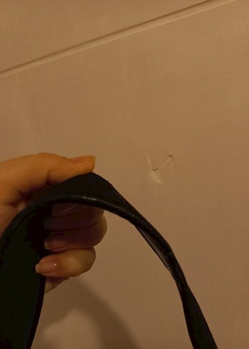 Kadın Siyah Süet Tokalı Omuz Çantası - Görsel 3