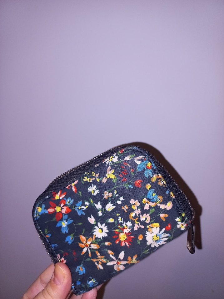 Çiçek Desenli Fermuarlı Kadın Cüzdanı - Görsel 3