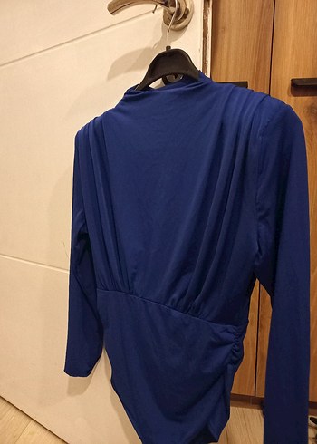 Mavi Drapeli Boğazlı Kadın Bluz - Görsel 7