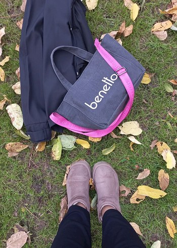 Kadın Pembe Baskılı Detaylı Tote Çanta - Görsel 2