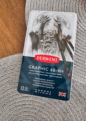 Derwent Grafik Kalem Seti 12'li 6B-4H
