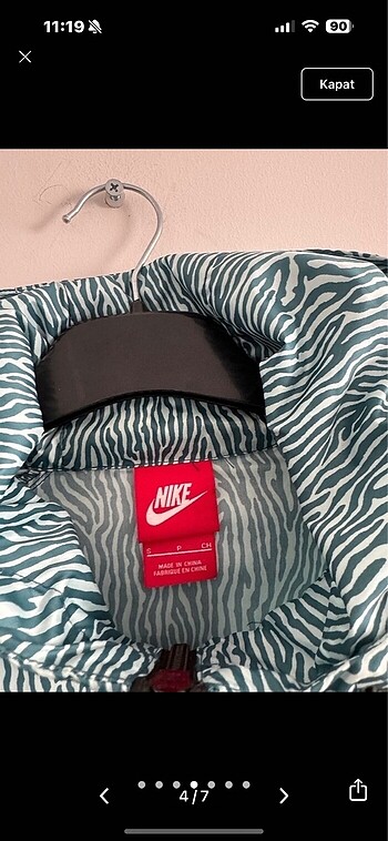 s Beden yeşil Renk Nike Rüzgarlık Orgınal