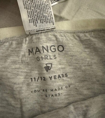 11-12 Yaş Beden gri Renk Mango