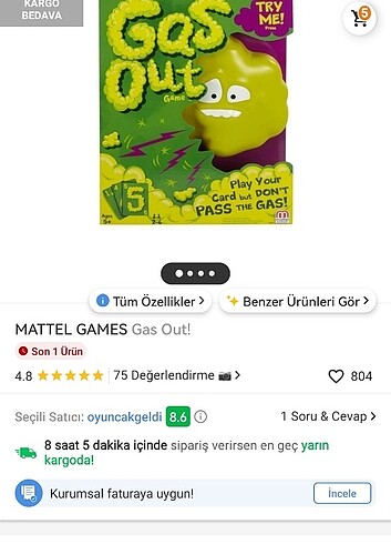 Beden GAS OUT GAZ OYUNU TERTEMİZ