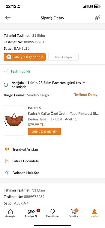  Beden kahverengi Renk Çanta