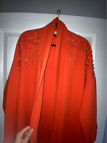 universal Beden turuncu Renk Ceket / Abaya