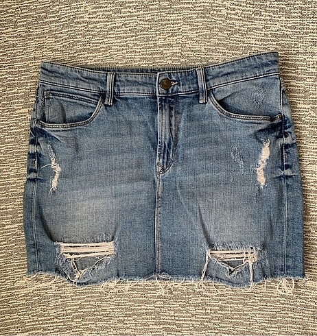 m Beden Mavi Jeans Mini Kot Etek
