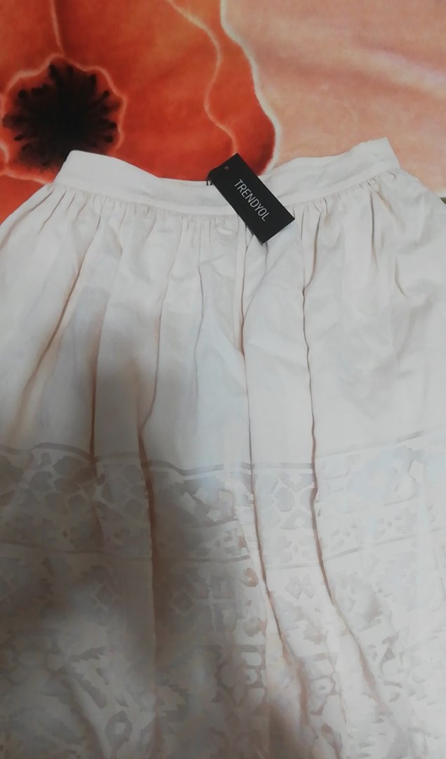 Pudra pembesi Mini Hamile Etek Volanlı - Görsel 2