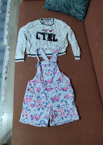 Kız Çocuk Pembe Dantel Detaylı Tulum
