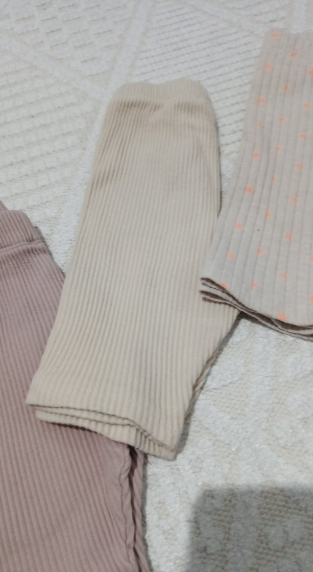 Kız Çocuk Bej Triko Tayt - Görsel 3