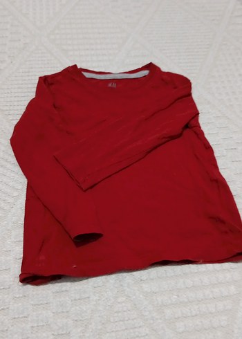 Kız Çocuk Kırmızı Uzun Kollu Basic Tişört - Görsel 3