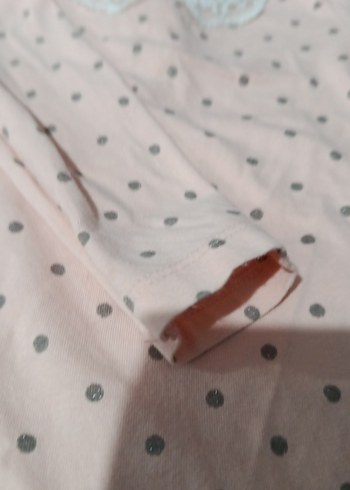 Dantel Yakalı Uzun Kollu Pembe Bebek Body - Görsel 3