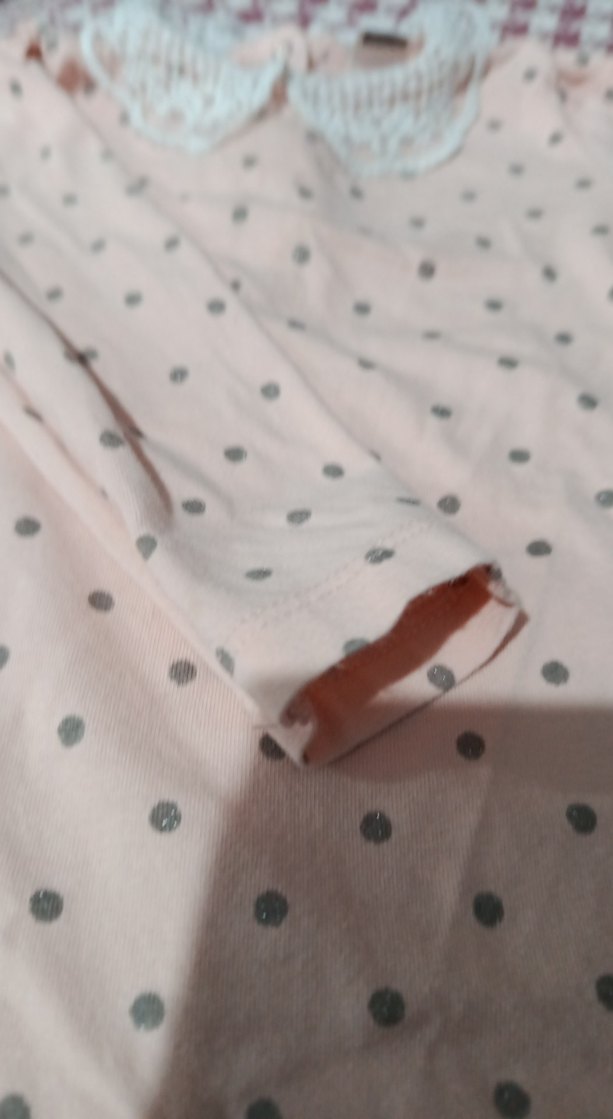 Dantel Yakalı Uzun Kollu Pembe Bebek Body - Görsel 3