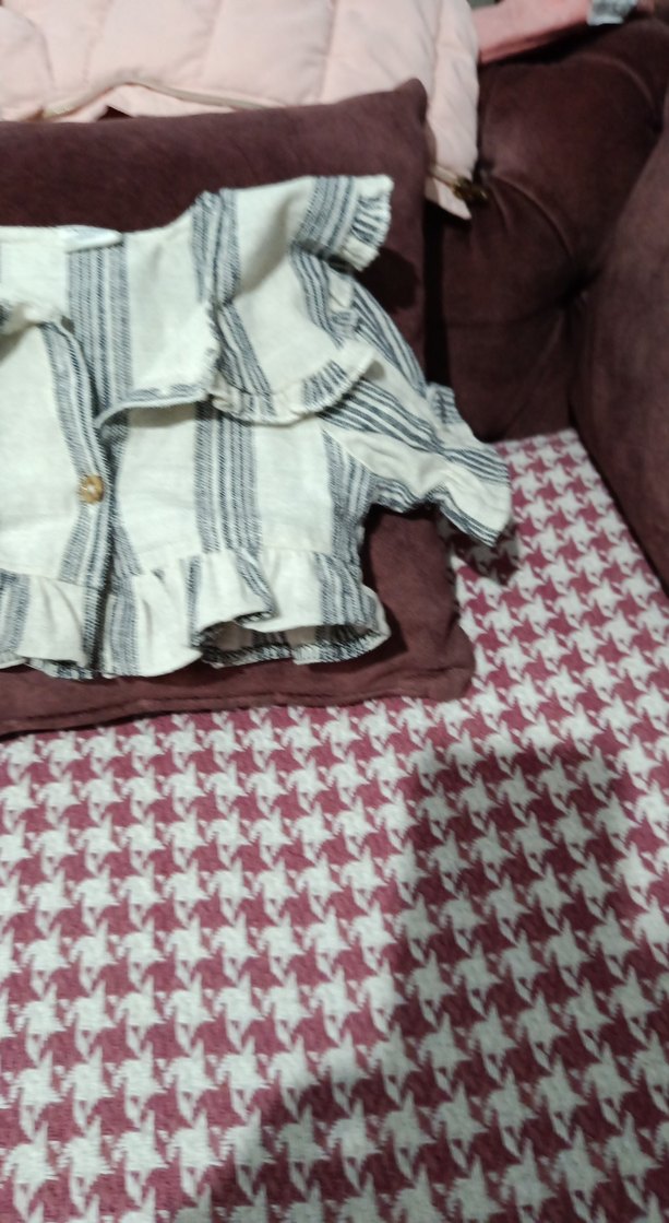 Kız Çocuk Keten Gömlek Fırfırlı - Görsel 2