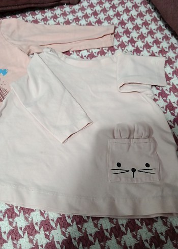 Kız Çocuk Pembe Uzun Kollu Baskılı Tişört - Görsel 2