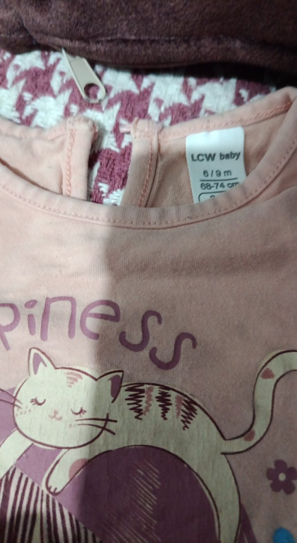 Kız Çocuk Pembe Uzun Kollu Baskılı Tişört - Görsel 5