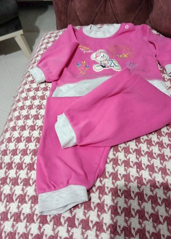 Pembe Dantel Detaylı Bebek Kız Takımı - Görsel 3