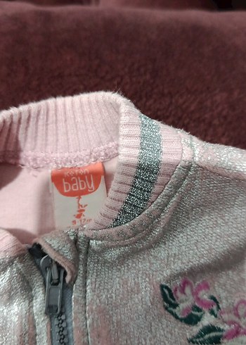 Nakışlı Fermuarlı Pembe Kız Çocuk Ceketi - Görsel 4