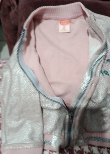 Nakışlı Fermuarlı Pembe Kız Çocuk Ceketi - Görsel 6