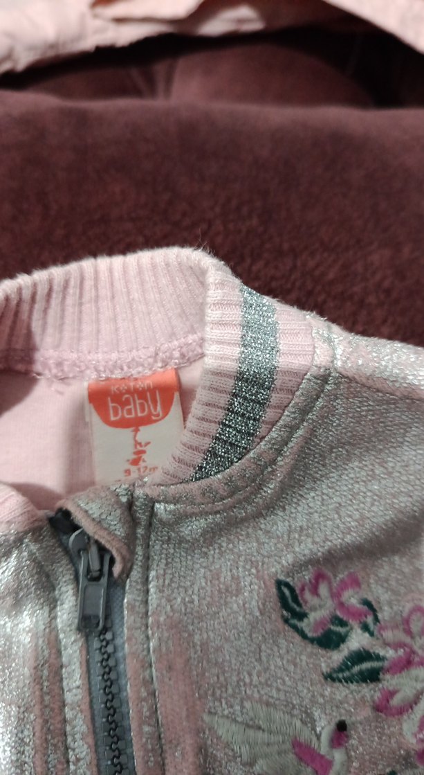 Nakışlı Fermuarlı Pembe Kız Çocuk Ceketi - Görsel 4