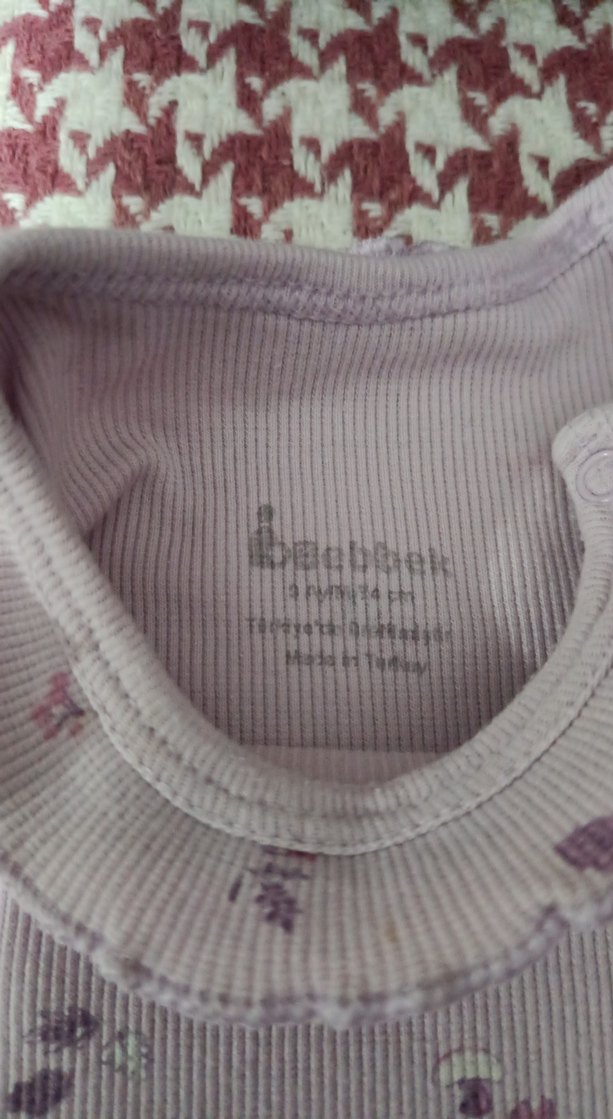 Mor Çiçek Desenli Kız Bluzu - Görsel 3