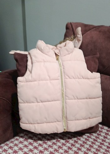 Kız Çocuk Pembe Kürklü Yelek - Görsel 4