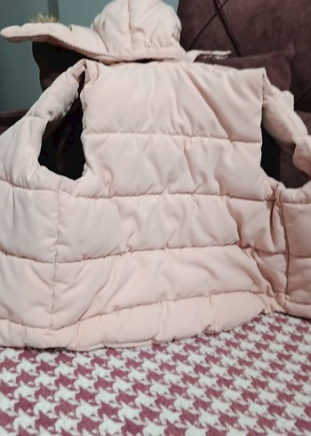 Kız Çocuk Pembe Kürklü Yelek - Görsel 7