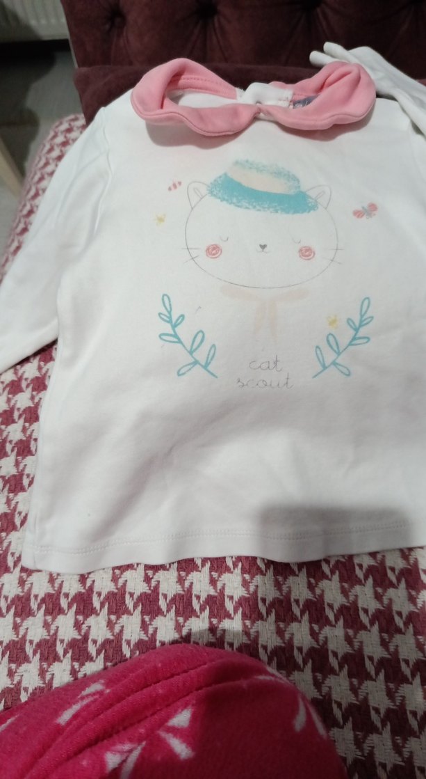 Kız Çocuk Uzun Kollu Baskılı Tişört - Görsel 3