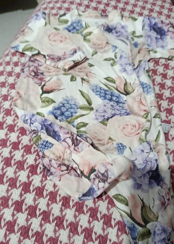 Çiçek Desenli Bebek Kız Tulum, Fırfırlı - Görsel 3