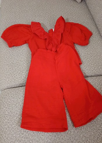 Kırmızı Bebek Kız Takım kısa Kollu - Görsel 5