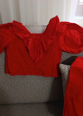 Kırmızı Bebek Kız Takım kısa Kollu - Görsel 3