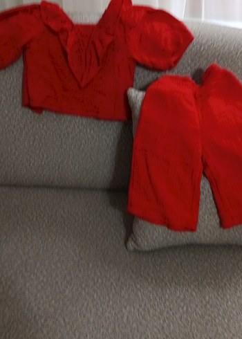 Kırmızı Bebek Kız Takım kısa Kollu - Görsel 2