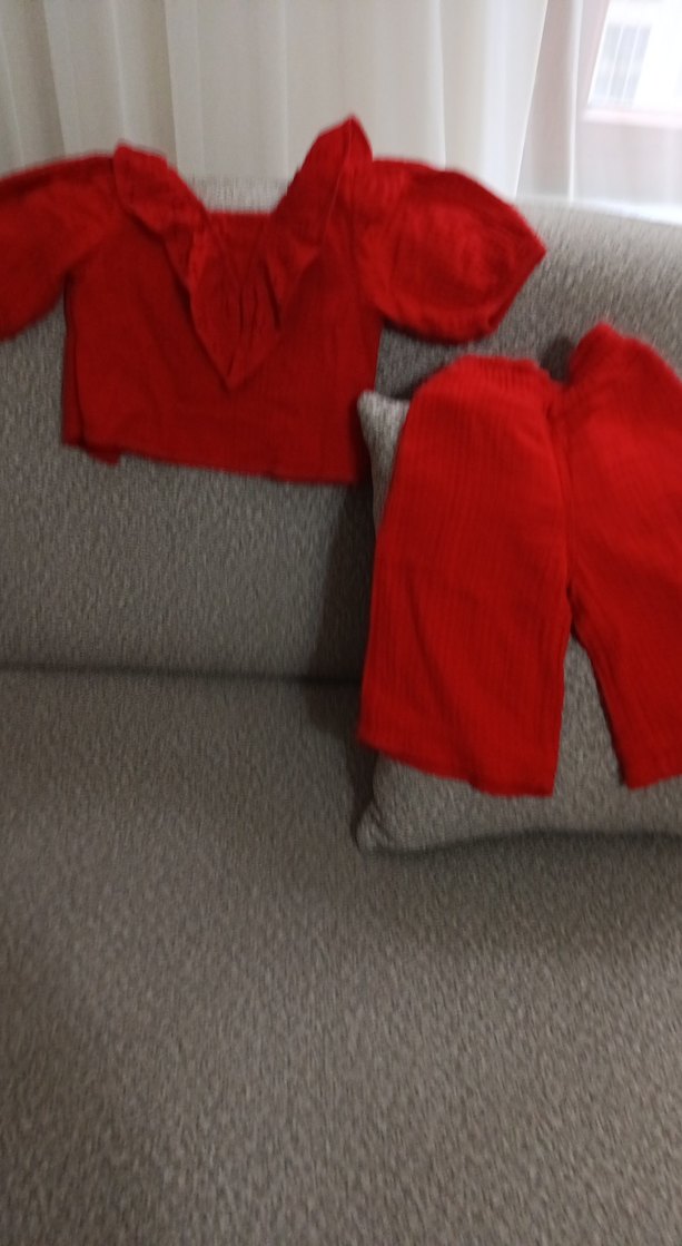 Kırmızı Bebek Kız Takım kısa Kollu - Görsel 2