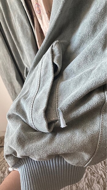 l Beden yeşil Renk oversize ceket