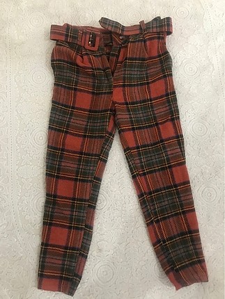 Ekose desen kaşe pantolon