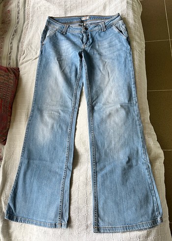LC Waikiki Acik Mavi Yikamali Denim Jean Dusuk Bel