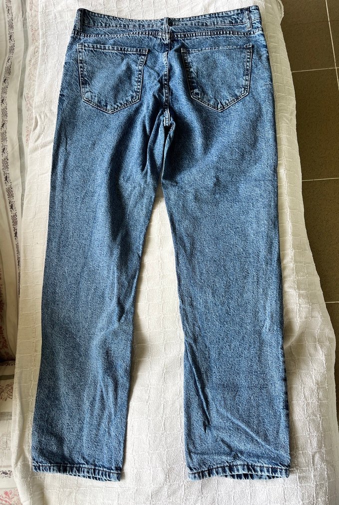 Mavi Yıkamalı Rahat Kesim Denim Jean — görsel 3/3